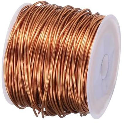 sourcing map 1 mm Magnetdraht, 28 m, emaillierter Kupferdraht, emaillierter Magnetwicklungsdraht, Spule, 200 g, 155 C, für Transformatoren, Induktoren