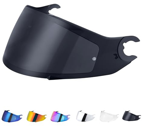JQF Gear Visiere Casque pour Shark D Skwal D-Skwal 2 Spartan Carbon | Visière de Casque de Protection Contre Le Vent Moto,Lentille de Remplacement de Visière de Casque de Moto