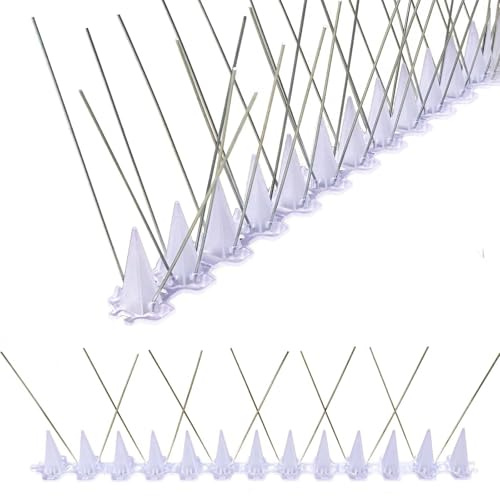 EWENYS Taubenabwehr 11cm Hoher Spikes aus Rostfreier Edelstahl, Vogelschreck Vogelabwehr spatzenabwehr Katzenschreck für Balkon, Zaun, Garten, Balkongeländer, Dachbalken