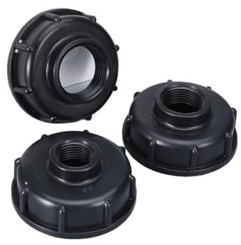 IDGTTLDF S60x6 Coarse Thread to 1/2 3/4 1 Internal Thread IBC Tank Fittings Drain Adapter for Hose Faucet Valve (3/4'')