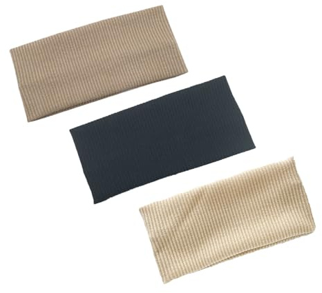 Weenwill Stirnbänder Damen,3 Stück Breites 9 cm Elastische Baumwolle Stirnband Antirutsch Haarbänder Elastisch Headband Haar Accessoires Damen für Yoga Workout Laufen Sport