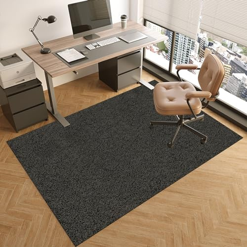 Tappeto da ufficio di alta qualità, 160 x 180 cm, antiscivolo, protezione per pavimenti per tappeti a pelo basso e medio, robusto e ideale per sedie a rotelle in casa e in ufficio
