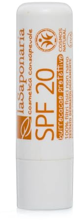 La Saponaria | Biocao Schützender Bio-Lippenstift LSF 20, Sonnenschutz für die Lippen mit Sheabutter und Vitamin E, 4,8 ml