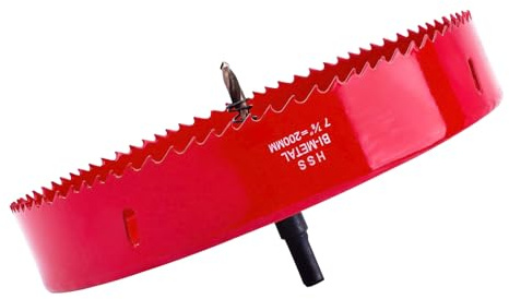 Hålsåg, hålfräs-set, 40 mm hålcirkelsåg, bi-metallhålsåg, 1 borr, 1 mekanisk fjäder, 1 sexkantsnyckel, hålsåg för aluminium, trä, PVC-platta och plastplatta-1/4-gänga (200 mm)