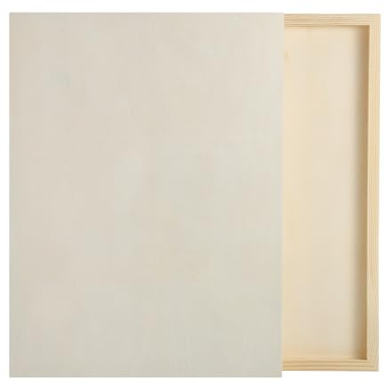sourcing map 2 Pack Wood Canvas Boards, 12x16 Inch Art Canvases Square Unfinished Wood Panel for Painting, Crafts, DIY Projects, Pouring Art
