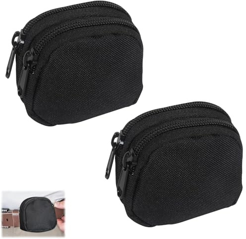 agogue 2 Stück Gürteltasche Herren Klein, Gürteltaschen, Hüfttasche Herren,Mini Gürteltasche, Taktische Gürteltaschen Schwarz für Männer und Frauen für Wandern, Reisen und Outdoor Aktivitäten