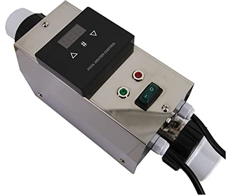 EBAYTV Poolheizung, 3KW Poolheizung Elektrischer Schwimmbad und SPA Badeheiztewanne Warmwasserbereiter Thermostat Schwimmbadzubehör