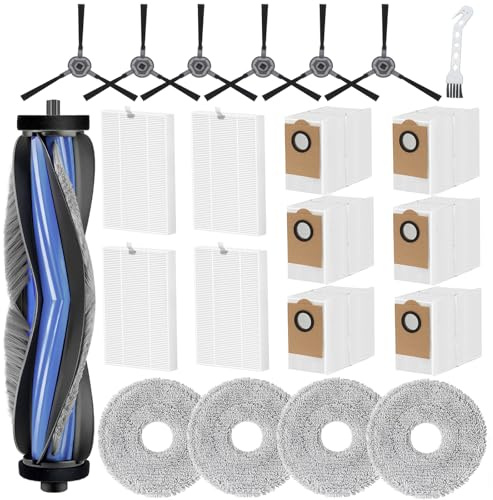 Lot de 22 pièces de Rechange M3/ M3 GEN 2 pour aspirateur Robot Lefant M3, Comprend 1 Brosse à Rouleau, 4 serpillères, 4 filtres HEPA, 6 Sacs d'aspirateur, 6 brosses latérales, 1 Brosse de Nettoyage