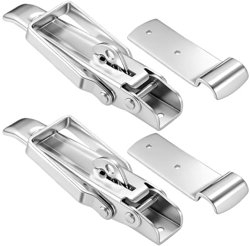 Calenxy 2 Stück Exzenterverschluss Spannverschluss (205mm) für Anhänger Kipper - Bordwandverschluss mit Sicherungsstift, Verzinkt Rostbeständig Anhänger Zubehör - Sicherung für PKW, LKW, Wohnmobil
