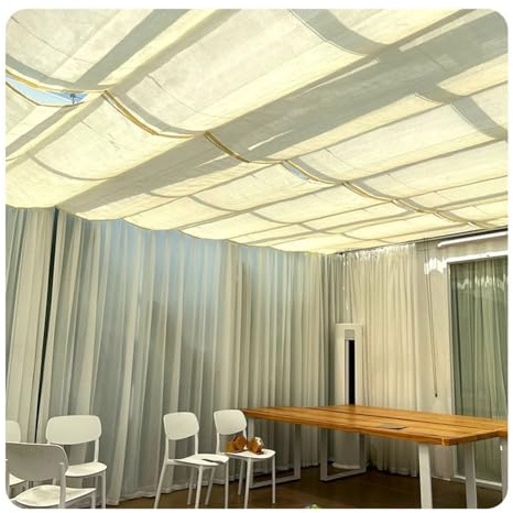 Cubierta retráctil para techo de pérgola, kit de toldo impermeable al aire libre para patio, terraza y barbacoa, repuesto de vela ondulada (1 x 6 m)
