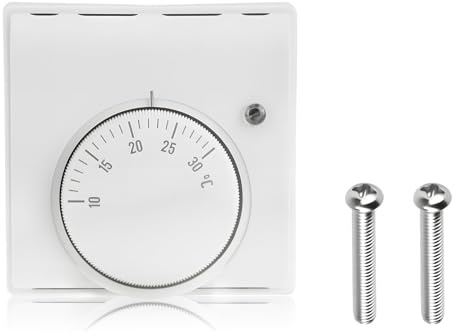 Central Heating Room Thermostat Mechanical with Neon Indicator Adjustable Dial Stat Compatible with Honeywell T6360B TC-RSTATL Energy Saving for Using To Control The Central Air-Condition In Restaura