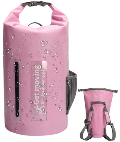 Holdes Wasserdichte Kajak-Taschen – 20 Liter Strandrucksack | Aufbewahrungstasche zum Schwimmen – für Kajakfahrer Bootsfahrer Schwimmer Fischer Rafter Surfer Reisende Wandern