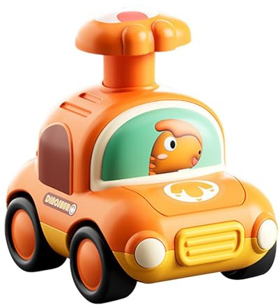 Auto Push and Go, auto push top, giocattolo da spingere a forma di | dinosauro, giocattolo con fischietto per bambini