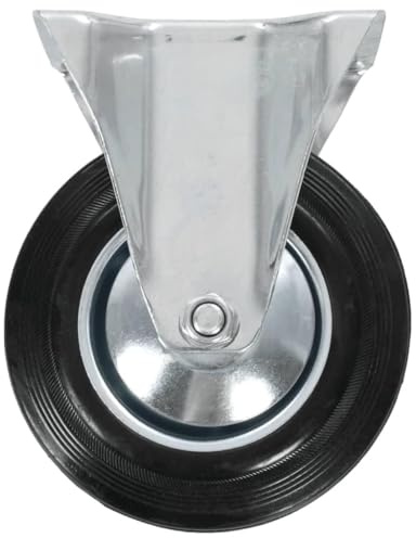 12 Stk. Bockrollen 160 mm Gummi, geräuschlos, je 150 kg Belastbarkeit, rostfreier Eisenrahmen mit Zinkbeschichtung, Set für Werkbänke, Regale und Möbel