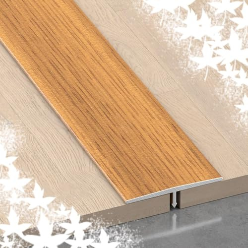 BEWEGNLNHK Aluminium T-formad Golvlister 36 Tröskelseam Täcklist Metalldörrkantslist Trä Till Kakel/laminat/vinyl Kantlist(Teak)