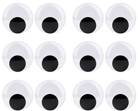 Sunmns 2 Inch Wiggle Eyes with Self Adhesive, 12 Pack