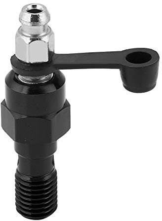 KIMISS Tornillo de purga M10x1.0mm para moto, válvula de banjo para sistema de freno, tapa antipolvo negra, compatible con cilindros principales y pinzas