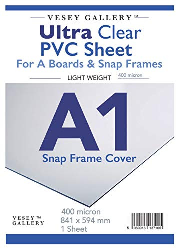 A1 Snap Frame Protective Clear Acetate Cover. 400 Micron. by Vesey Gallery® (1)