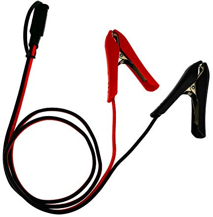[Updated Version] 16AWG Battery Clip-on Alligator Crocodile Clips to SAE Connector, Practical Power Supply Aux Tool 3.2FT Solar Charger Extension Cable Red Black Clamps Adapter for Charging