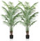 CROSOFMI Künstliche Pflanze Palmen 150 cm Kunstpflanze Plastik Groß Areca Palme im Topf Wohnzimmer Balkon Schlafzimmer Grün Deko (2 Pack)