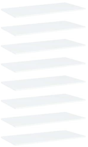 vidaXL Bücherregal-Bretter 8 STK. Weiß 80x50x1,5 cm Holzwerkstoff