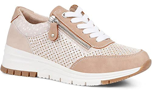 Chunky Lace-Up Trainers - Pink Size 6