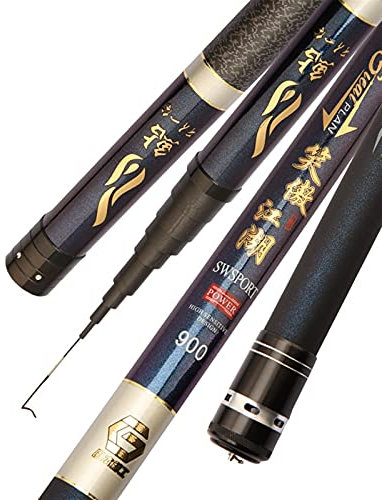 Angelrute Hohe Carbon Fishing Rod Rod 8/9/10/12/12.12.11.11.11.11.11.11.11.12.11.11.12.12.12.12.12/11/11/12/15 Meter Langer Abschnitt ultralicht Ultra-Harter Angelrutenköderstange (Length : 14m)