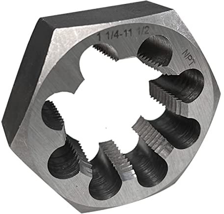 Npt - Troquel hexagonal de acero al carbono para tubería de 1-1/4-11 1/2