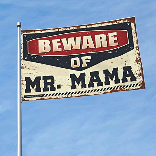 Men Cave Decor Beware of Mr. Mama Flag Windsocks Outdoor Home Decor for Men ( Size : 120X180CM )