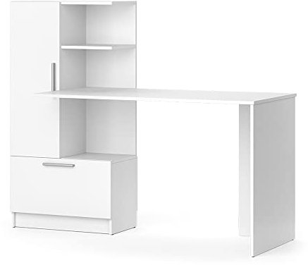 Vicco Schreibtisch Tomy, Arbeitstisch für das Büro, Weiß, 150 x 59 cm