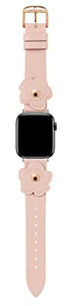 Ted Baker Pink Vegan Leather Strap Magnolias for Apple Watch® (Model: BKS38S302B0), Pink