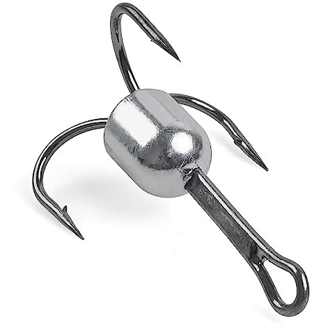Snagging Drillinge Angelhaken Angeln Bleigewicht Triple Haken Starkes Großformat Snagging Gewicht Angelhaken Seefischerei Salzwasser Drillingshaken (8/0-10stk)