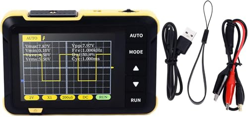 Fafeicy Handheld Digital Oscilloscope for Beginners Repair Maintenance 200K Bandwidth, Portable Oscilloscope for Electricity Measurement, FAFEICYQ1M3AWDH50