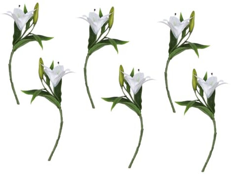 Amosfun 6stücke Real Touch Künstliche Blumenstrauß Für Hochzeiten Heimdekoration Und Büro Fake Blumen Mit Knospen Langlebig Und