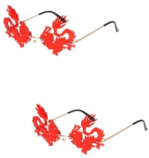 Holibanna 2 Paar Flamme Gläser Sonnenbrille Rückenstütze Brillen für Männer schnapsgläser Mode