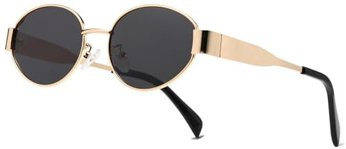 Musivon Retro Sonnenbrille Damen Herren - Oval Sonnenbrillen Polarisiert UV400 Schutz