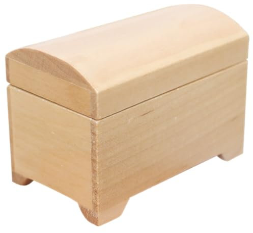 ibasenice Mini Holzhaus Aufbewahrungsbox Mini Puppenhaus-Modell Kleinkram-Organizer Miniaturzubehör für Bastelarbeiten Dekoration Holz Spielzeug für Rollenspiele