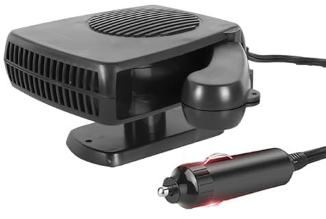Riloer Ventilatore di riscaldamento per auto portatile 24 V 150 W 10 A, sbrinatore per parabrezza auto, vento caldo e freddo, con maniglia