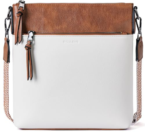Roulens Trendy Crossbody Bag for Women,Lightweight Medium Crossbody Purse Soft Leather Women's Shoulder Handbags with Adjustable Wide Strap