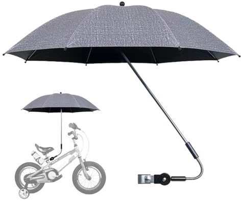 Genérico Sombrilla para cochecito de bebé, paraguas para cochecito de bebé, sombrilla para cochecito con clip, protección solar para cochecito, paraguas impermeable con protección UV para silla de