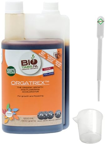 Weedness BioTabs Orgatrex 1 Liter - Grow Dünger Indoor & Outdoor Naturdünger, Flüssig, Bio, Orchideen, Bonsai Garten Pflanzen