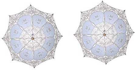 GALPADA 2stücke Stylische Hochzeits-lace-regenschirm Deko Für Braut Vintage Cremefarben Für Fotografie Und Besondere Anlässe