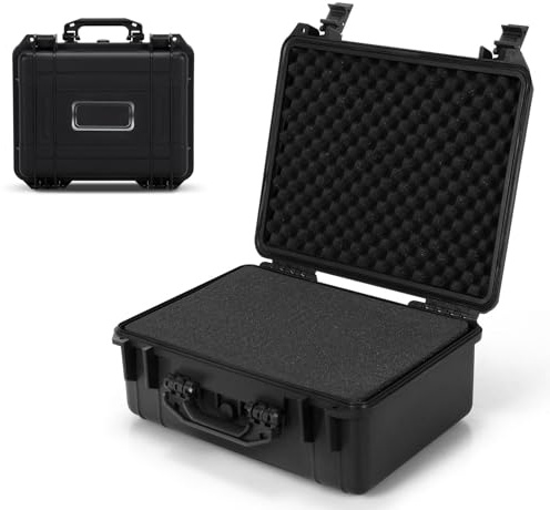 SOARS Fotokoffer, Wasserdichter Universalkoffer mit anpassbarem Schaumstoff & Druckausgleichsventil, Kamerakoffer Transportkoffer Werkzeugkoffer für Kamera, Objektive & Zubehör (13)