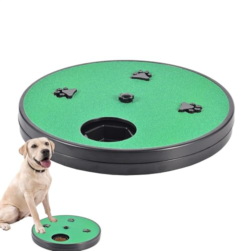 LearnLyrics Rascador de uñas para perros, tapete giratorio para rascar perros, almohadilla redonda para rascar uñas, juguete de rompecabezas para mascotas para perros pequeños, medianos y grandes