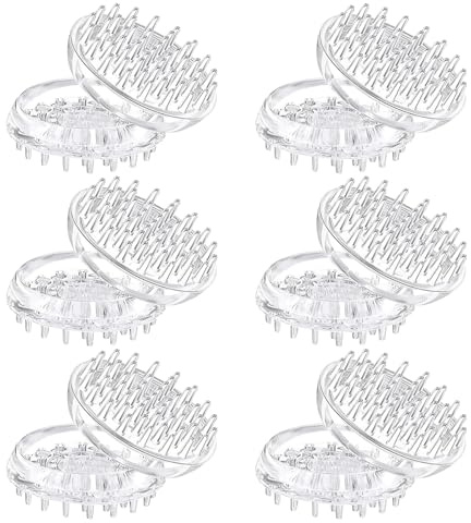 12 Pack Spiked Caster Cups Clear Furniture Castor Cups Round Carpet Protectors Cups Non Slip Carpet Savers Floor Carpet Protectors for Sofas Tables Chairs Furniture Legs - 37mm Diameter