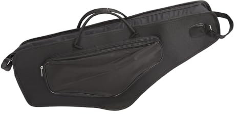 Qukaim Saxophonkoffer, Saxophontasche, doppelte Schultertasche, gepolstert, wasserdicht, Oxford-Tuch, Altsaxophon-Gigbag, ideal für Auftritte und Reisen, verstellbare Gurte, leicht, schwarz