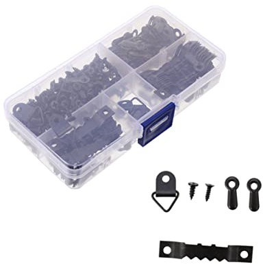 ARTIBETTER 550stücke Bildaufhänger Aus Eisen Für Bilderrahmen Aufhängung Mit Doppelten Schraubenlöchern Für Wohnkultur Dekor Und Kunstwerke