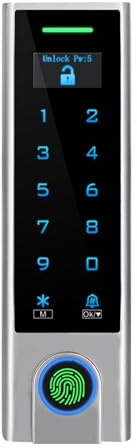 Elettronica, Serratura Smart con codice e WiFi, Serratura intelligente con display - telecomando con smartphone