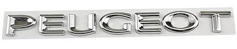 SXQDL Emblems for Peugeot Partner Van,Grill/Front/Rear Trunk Logo 3D ABS Signs Badge Decal Car Letters Decal Replacement Car Styling Accessories Auto Accessories,Silver-Peugeot