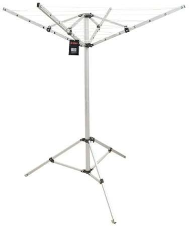 H-LINE 4 Arm 16M Free Standing Portable Rotary Airer Outdoor Indoor Garden Laundry Clothes Washing Line Dryer Folding
